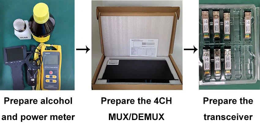 how to install 4ch single fiber mux demux 1